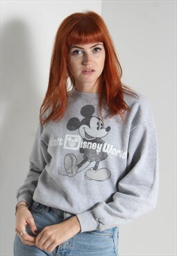 Vintage Walt Disney World Graphic Sweatshirt Grey