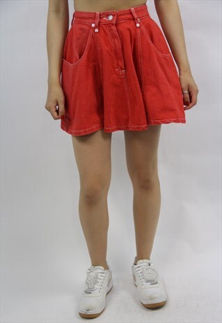 VINTAGE LEE RED DENIM SKIRT