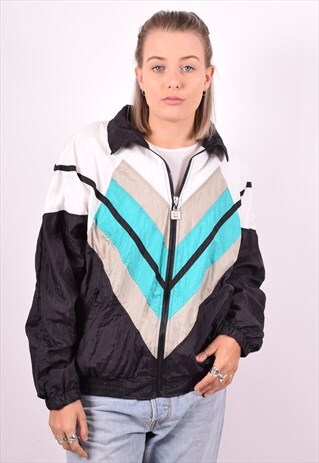WILSON WOMENS VINTAGE TRACKSUIT TOP JACKET LARGE MULTI 90'S