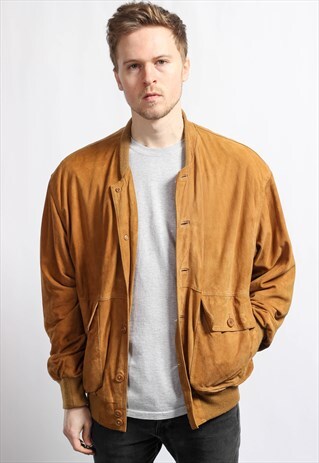 VINTAGE SUEDE BOMBER JACKET