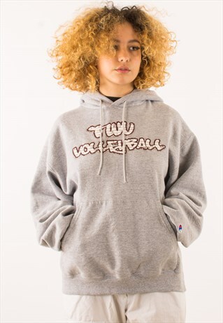 VINTAGE 90S GREY CHAMPION PULLOVER HOODIE