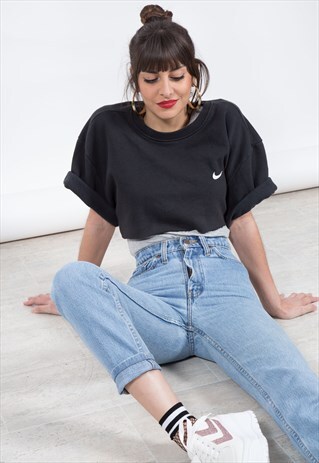 VINTAGE 80S REWORKED LEVI'S MOM JEANS MID WASH / 0001