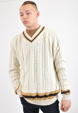 VINTAGE 90'S V NECK JUMPER