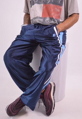 STARTER MENS VINTAGE TRACKSUIT TROUSERS LARGE BLUE 90S