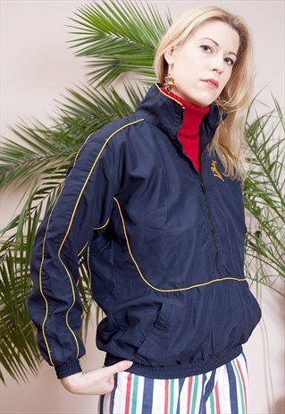 VINTAGE 90S UNISEX, NAVY BLUE TRACKSUIT