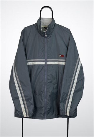 VINTAGE NIKE JACKET STRIPED GREY XXL