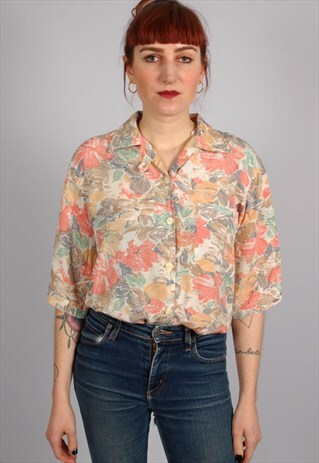VINTAGE 80S FLORAL SHIRT
