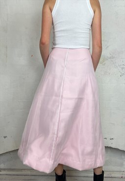 Bubblegum pink maxi skirt 