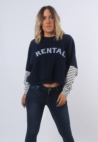 CROPPED SWEATSHIRT TOP JUMPER BICH RENTAL HYBRID (BVDI)