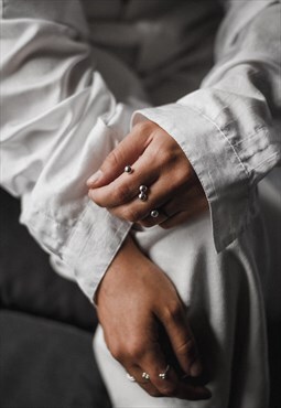 Mini Bomb Multisize Ring Silver