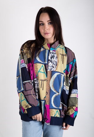 VINTAGE 80S LIGHTWIEGHT ZIP-UP JACKET