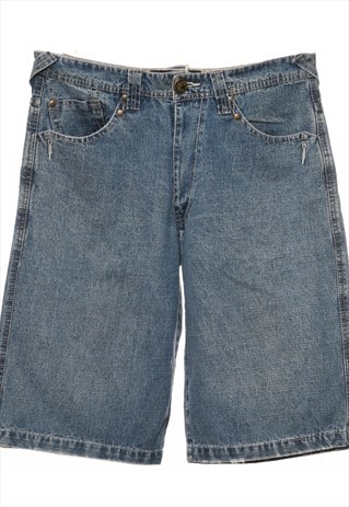 Vintage Medium Wash Raider Denim Shorts - W34