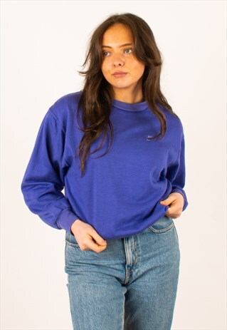 VINTAGE 90S PURPLE NIKE CREWNECK SWEATSHIRT SMALL