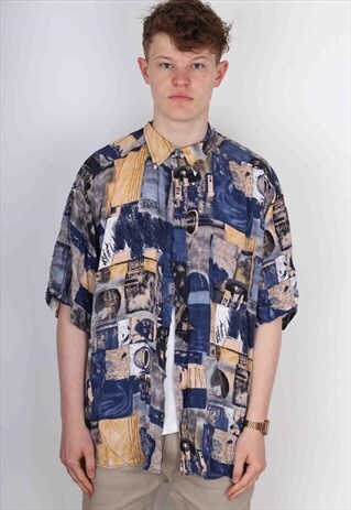 VINTAGE PATTERN SHIRT PTS410