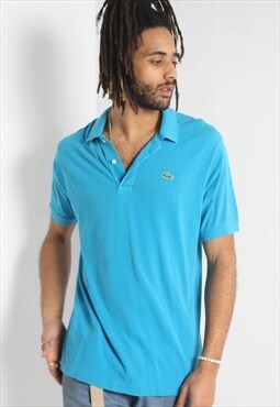 Vintage Lacoste Polo Shirt Short Sleeve - Blue