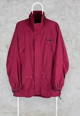 Red Timberland Jacket Nylon Waterproof Mens Medium