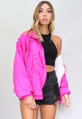 VINTAGE 80S 90S OVERSIZED SHELL JACKET