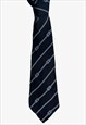 Vintage 1970s Gucci Interlocking Striped Navy Tie