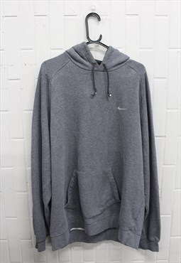 Vintage 90s Nike Grey Hoodie/ Hooded Sweater.