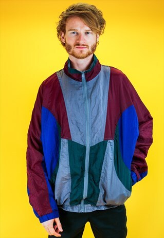 MULTI-COLOUR WINDBREAKER LIGHTWEIGHT SHELL JACKET