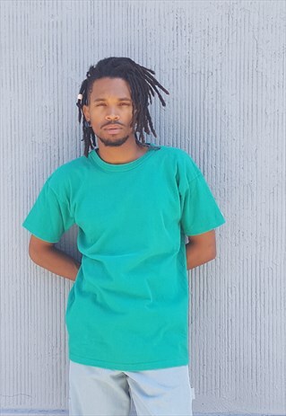 90S USA MADE TURQUOISE SHORT SLEEVE TEE MEDIUM