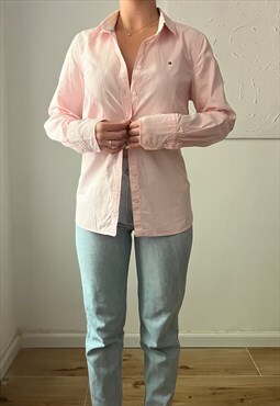 Vintage original Tommy Hilfiger button up pink shirt