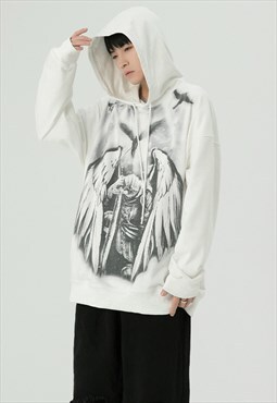 Kalodis vintage angel print hoodie
