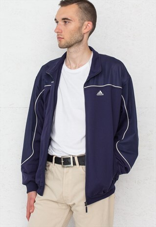 VINTAGE NAVY ADIDAS TRACK JACKET