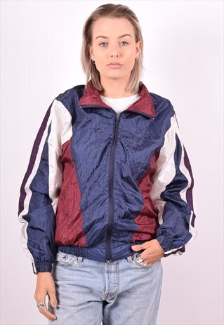WOMENS VINTAGE TRACKSUIT TOP JACKET LARGE MULTI 90'S