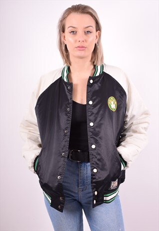 CHAMPION WOMENS VINTAGE BOMBER JACKET XXL BLACK 90'S