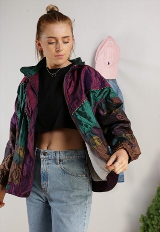VINTAGE PATTERNED BOMBER JACKET X391