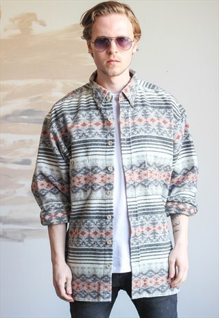VINTAGE OVERSIZED AZTEC SHIRT