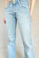 VINTAGE WIDE LEG LIGHT BLUE LEVI'S DENIM PANTS, SMALL PALAZZ