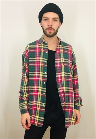 VINTAGE CHECK FLANNEL SHIRT