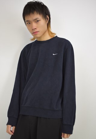 VINTAGE 90S NIKE MIDNIGHT NAVY ALMOST BLACK SWEATSHIRT