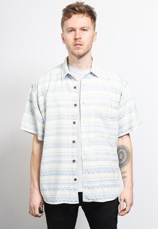 VINTAGE AZTEC PATTERNED SHIRT