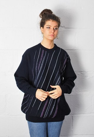 VINTAGE NAVY OVERSIZED JUMPER