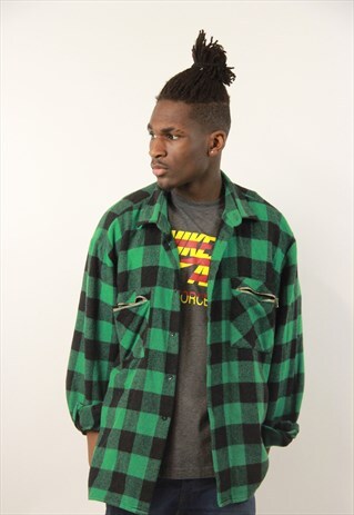 VINTAGE FLANNEL THICK SHIRT