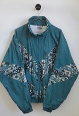 Vintage Retro 80s Festival Windbreaker Shell Tracksuit Green