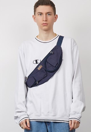 VINTAGE 90'S IRIS SPORT NAVY BUM BAG
