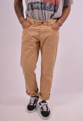 BURBERRY MENS VINTAGE TROUSERS W33 L30 BEIGE 90S