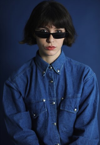BLACK SUMMER 90S Y2K SLIM OG SUNGLASSES SHADES