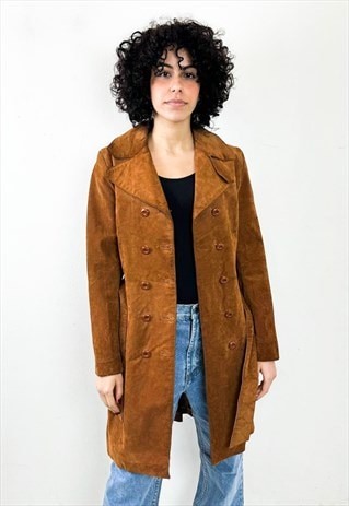 VINTAGE 2000S LEATHER SUEDE COAT 