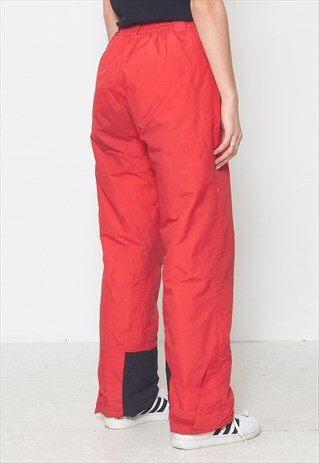 VINTAGE RED UNLIMITED SNOW SPORTS TRACK BOTTOMS JOGGERS