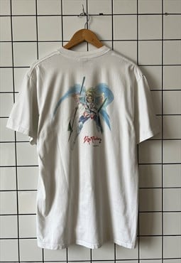 Vintage SAGA FRONTIER 2 Anime Tee Graphic T Shirt 90s White