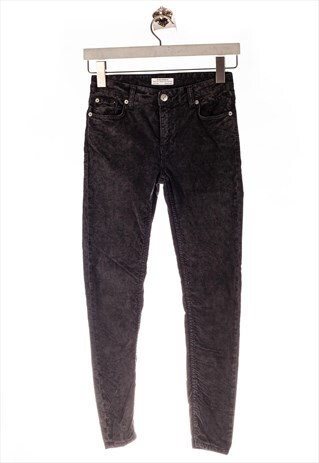 VINTAGE ZARA CORDUROY TROUSERS BASIC LOOK GRAY