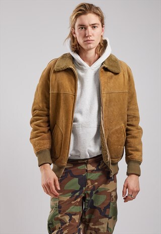 VINTAGE SHEARLING AVIATOR JACKET