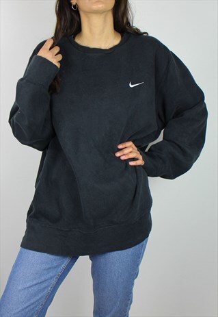 VINTAGE NIKE SWEATSHIRT JUMPER WITH TICK LOGO FRONT