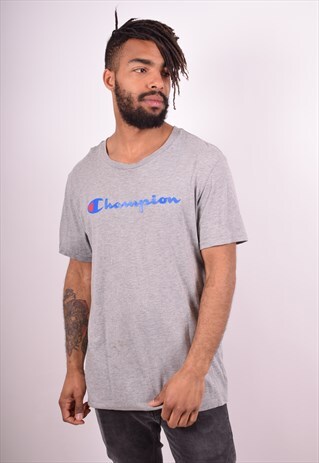 CHAMPION MENS VINTAGE T-SHIRT TOP XL GREY 90S