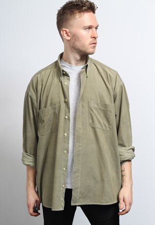 VINTAGE CORDUROY CORD SHIRT BEIGE